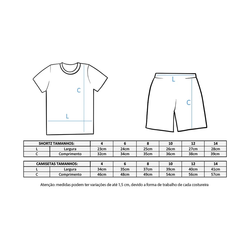 👕👦 StyleKids™ – Conjunto Infantil Masculino Bermuda + Camiseta