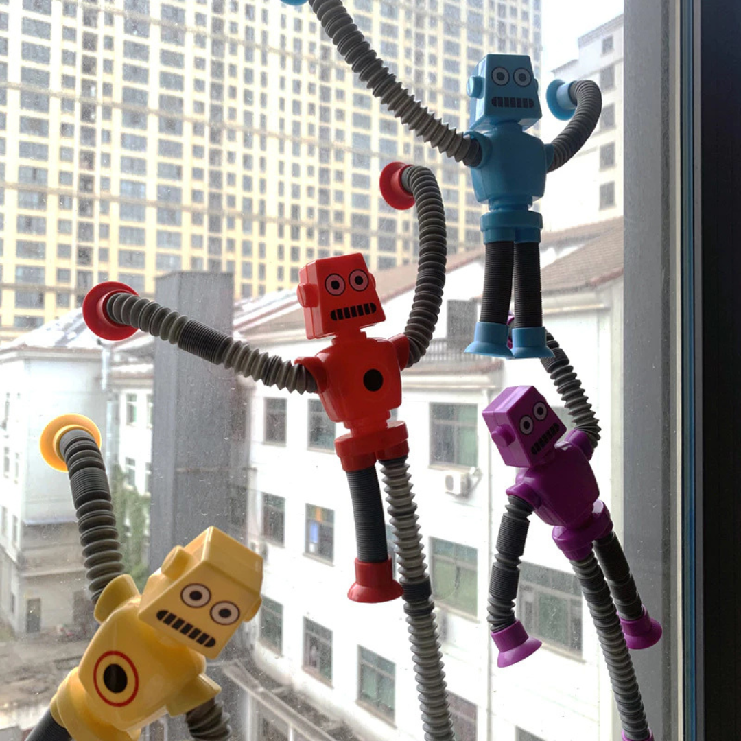 Kit de Robôs Cartoon Telescópicos para Diversão, Criatividade e Descompressão