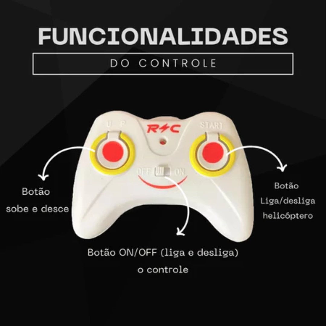 🚁 SkyFly™ – Helicóptero de Controle Remoto com Indução Infravermelho