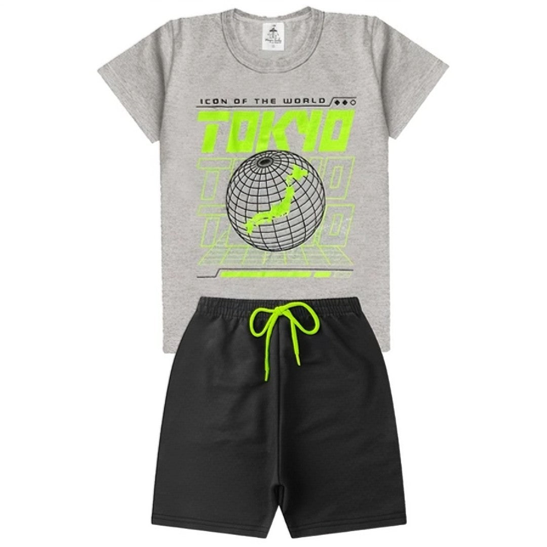 👦 SunnyPlay™ – Conjunto Infantil Masculino Camiseta + Bermuda