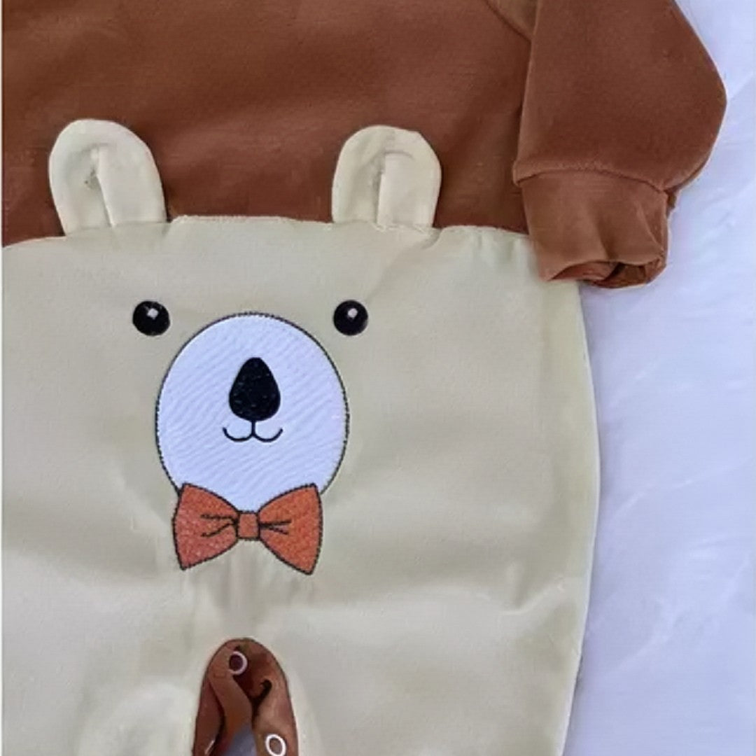 👶 PlushBaby™ – Macacão Bordado de Plush Ultra Macio para Bebê