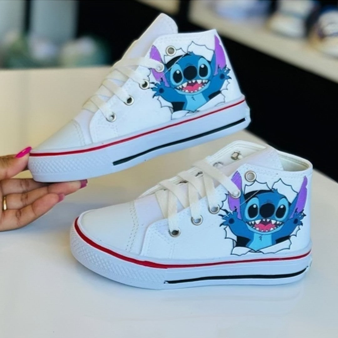 👟 FunStep™ – Tênis Botinha Infantil Masculina e Feminina com Personagem