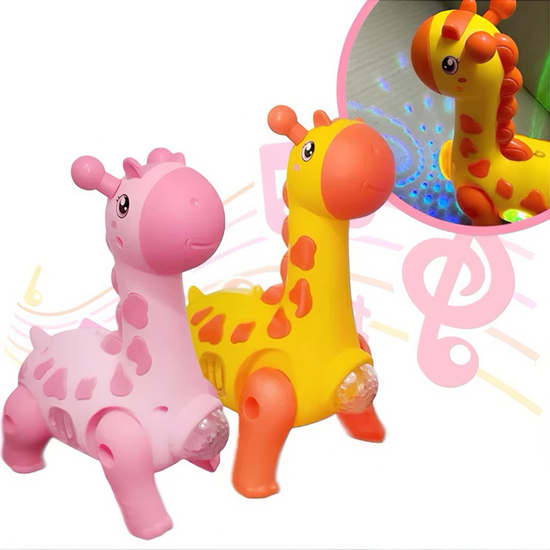 🦒 Girafinha Divertida™ – Brinquedo Elétrico com Som, Luz e Movimento