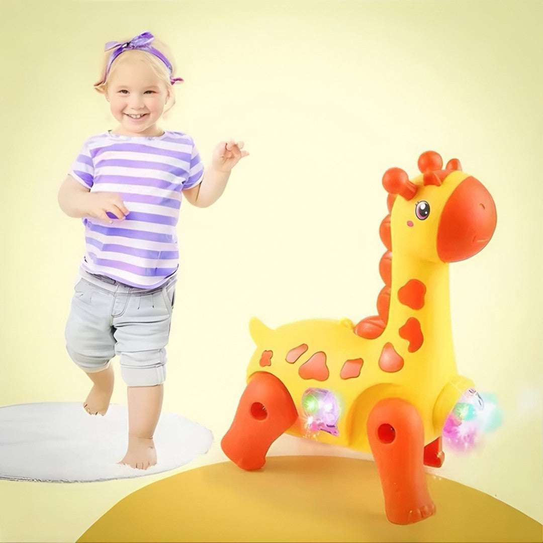 🦒 Girafinha Divertida™ – Brinquedo Elétrico com Som, Luz e Movimento