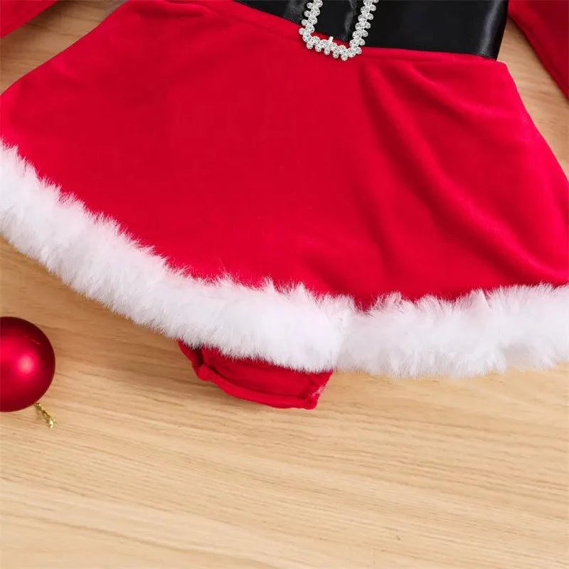 Vestido Body Infantil De Mamãe Noel