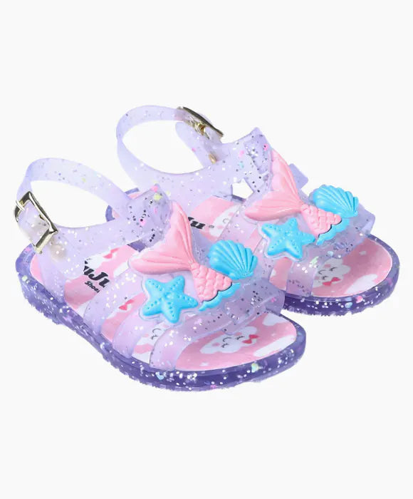Sandália Papete Sereia Com Brilho Infantil