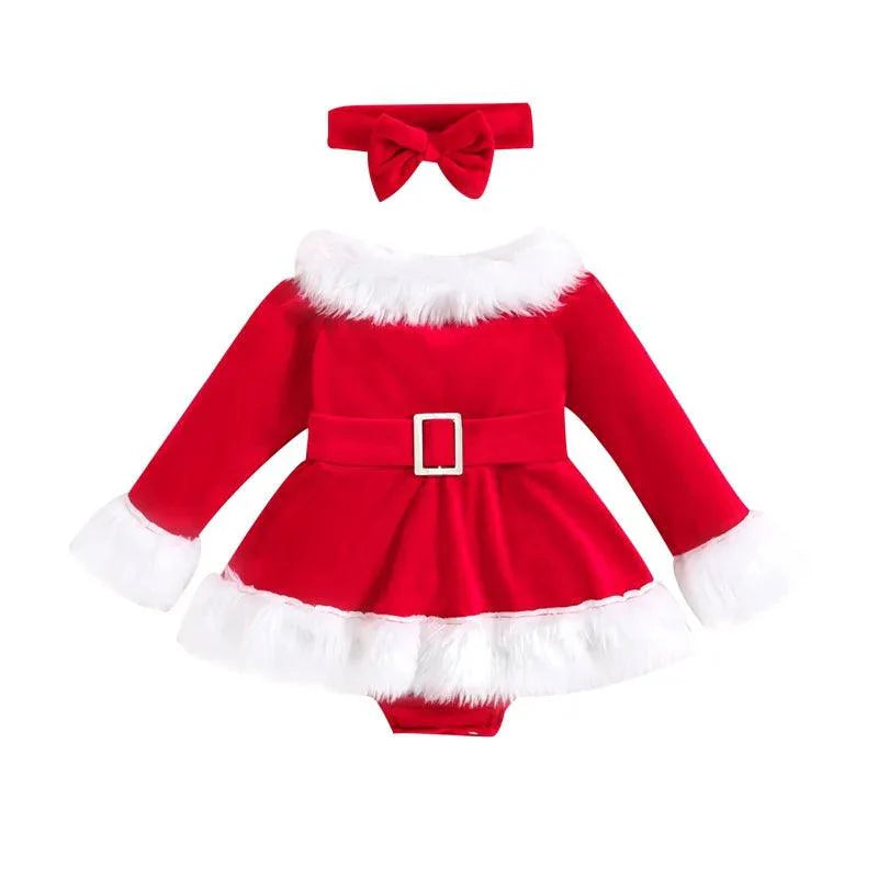Vestido Body Infantil De Mamãe Noel