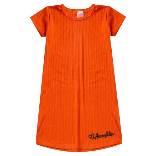 👗🌸 CottonCharm™ – Vestido Infantil Menina em Cotton Estampado com Ribana Canelada