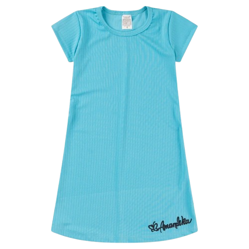 👗🌸 CottonCharm™ – Vestido Infantil Menina em Cotton Estampado com Ribana Canelada