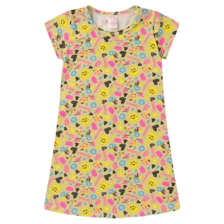 👗🌸 CottonCharm™ – Vestido Infantil Menina em Cotton Estampado com Ribana Canelada