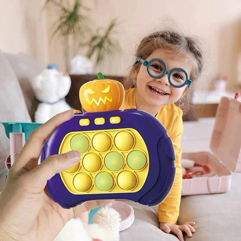 Pop Quick Push Bubbles Game Machine para crianças, brinquedos dos desenhos animados, diversão