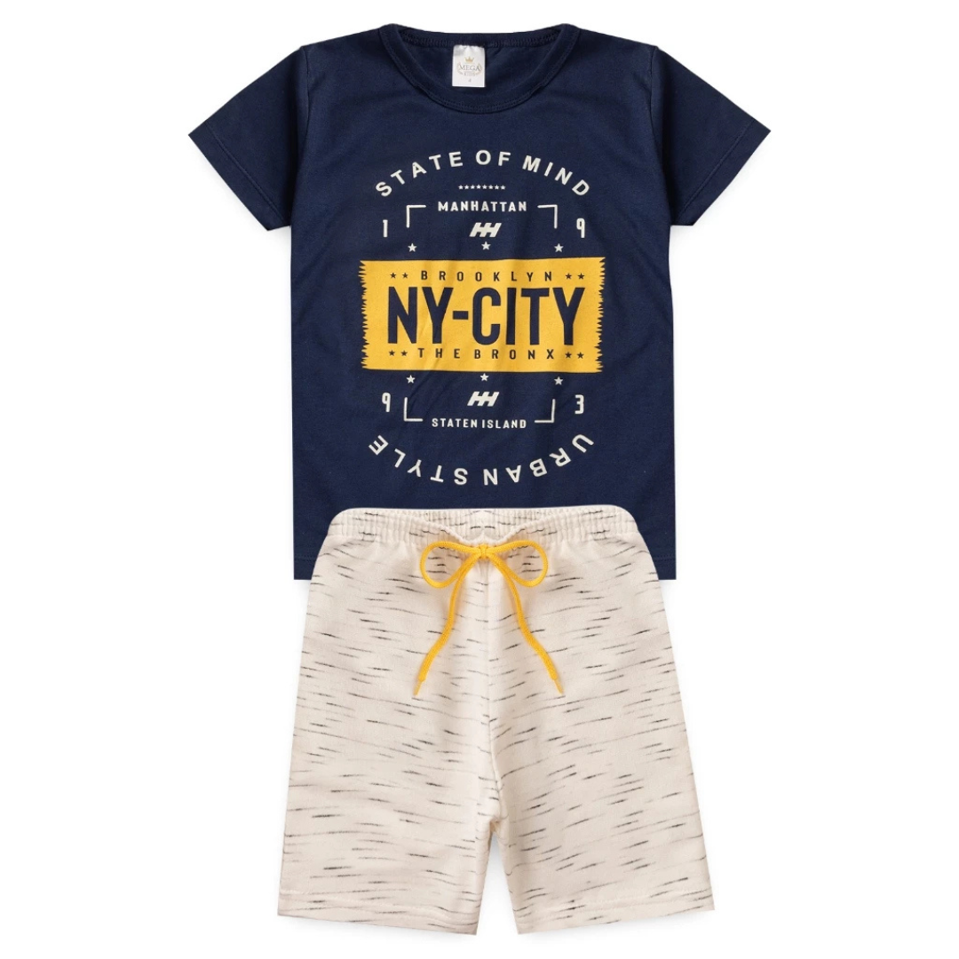 Conjunto Infantil e Juvenil Menino Masculino (Tamanhos de 1 a 14 anos)