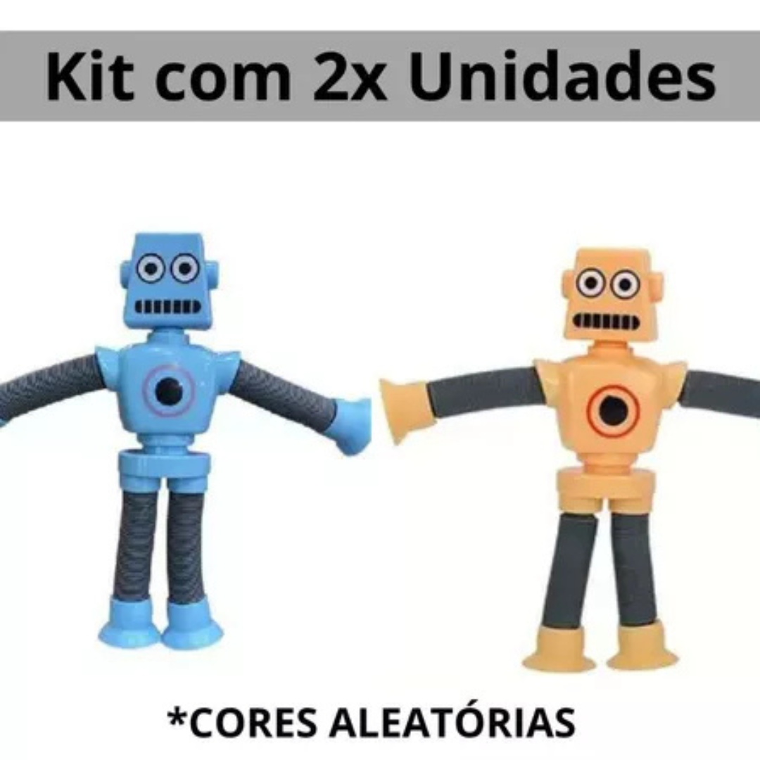 Kit de Robôs Cartoon Telescópicos para Diversão, Criatividade e Descompressão