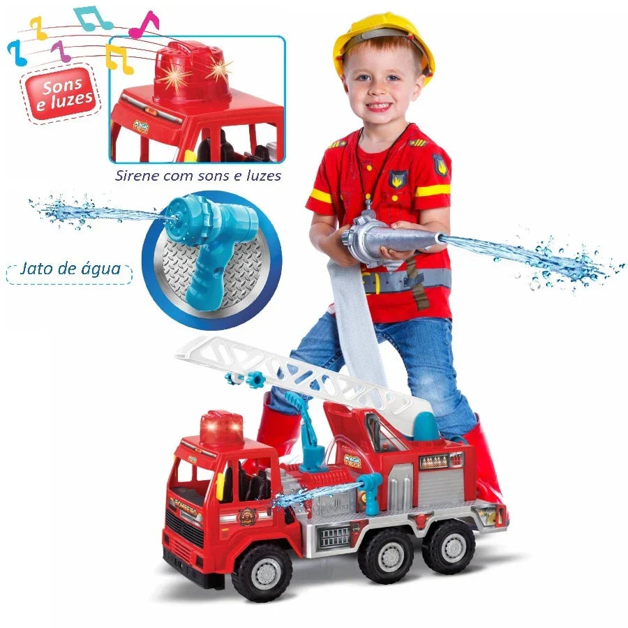 Caminhão Bombeiro Infantil Grande Com Jato