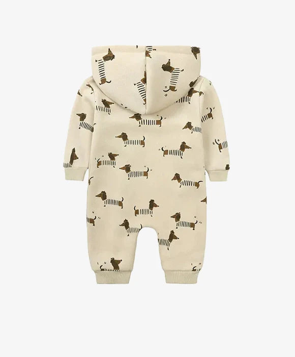 Macacão Infantil com Capuz e Zíper Frontal