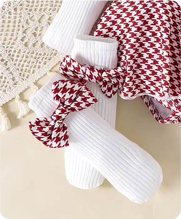 Conjunto Feminino Infantil Xadrez