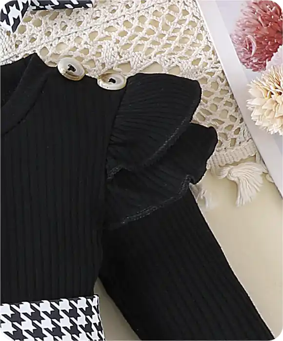 Conjunto Feminino Infantil Xadrez