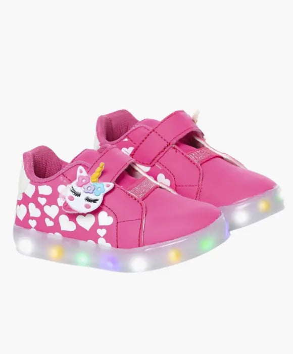 Tênis Infantil Feminino Unicórnio e Corações