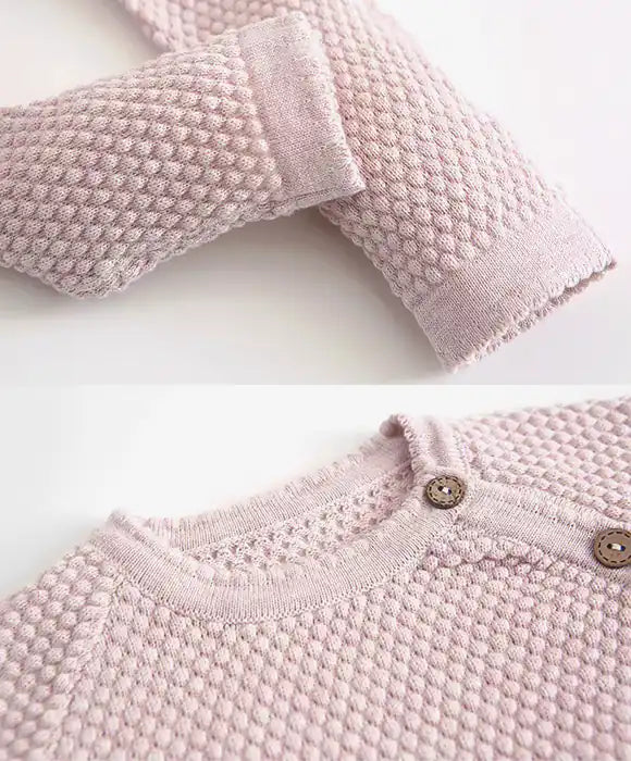 Conjunto Infantil Em Algodão Penteado