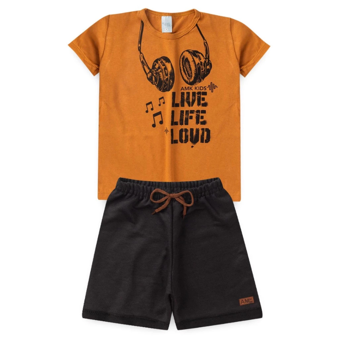👕👦 StyleKids™ – Conjunto Infantil Masculino Bermuda + Camiseta