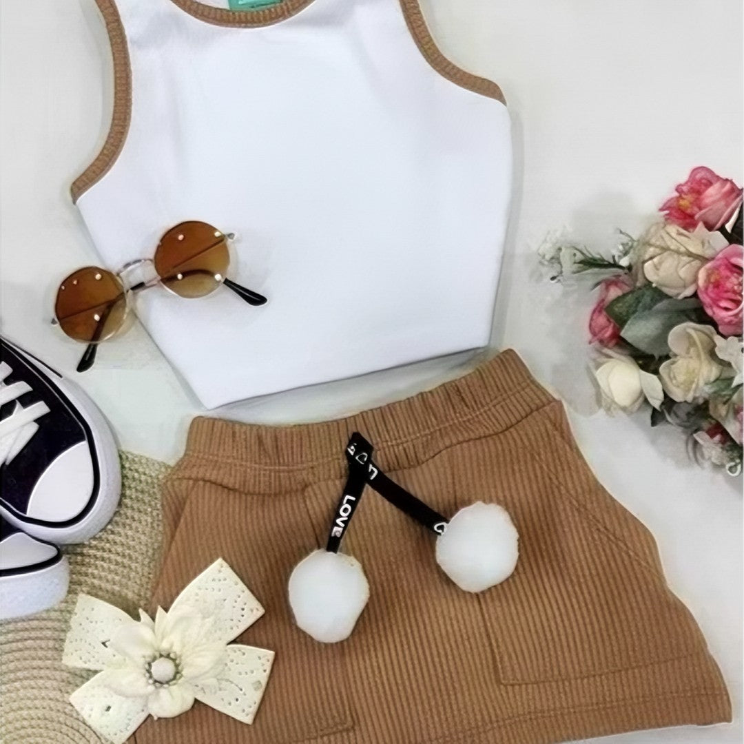 👧 Conjunto Infantil BellaPom™ – Estilo, Conforto e Charme 💝