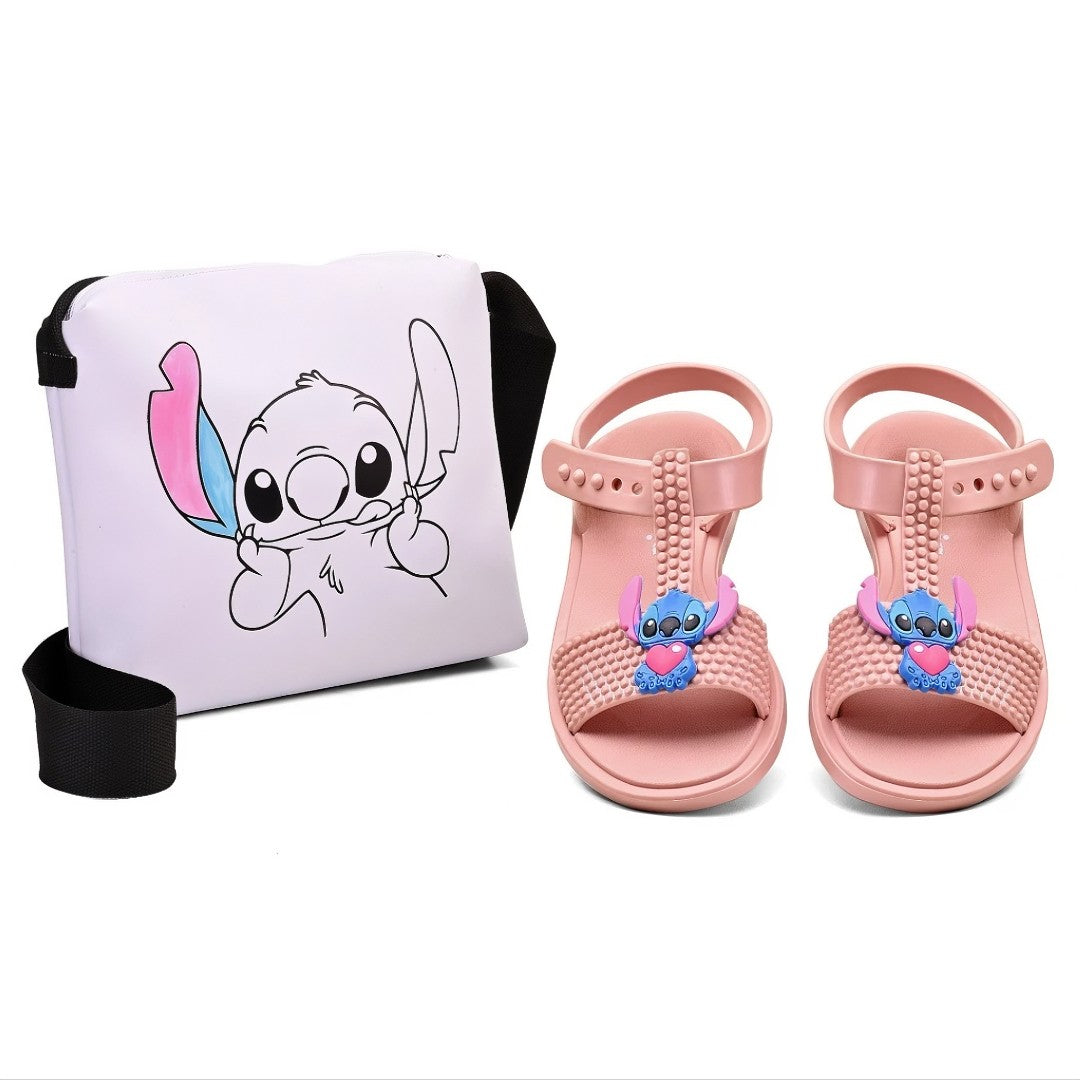 👡 MiniTrend™ – Sandália Infantil Blogueirinha + Bolsa de Colorir 🎨