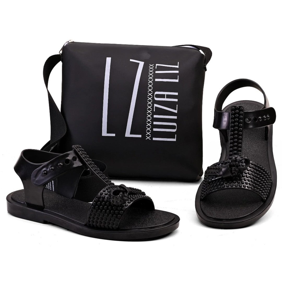 👧 Sandália LaçoCharm™ com Bolsa – O Toque de Doçura Que Encanta 🎀✨