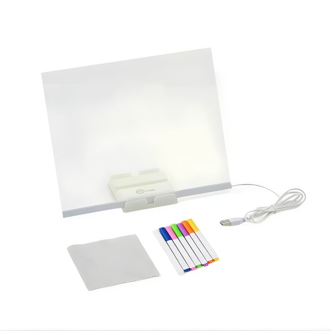 💡 Luminária LED Escreve&Brilha™ – Abajur 3D com Quadro de Notas