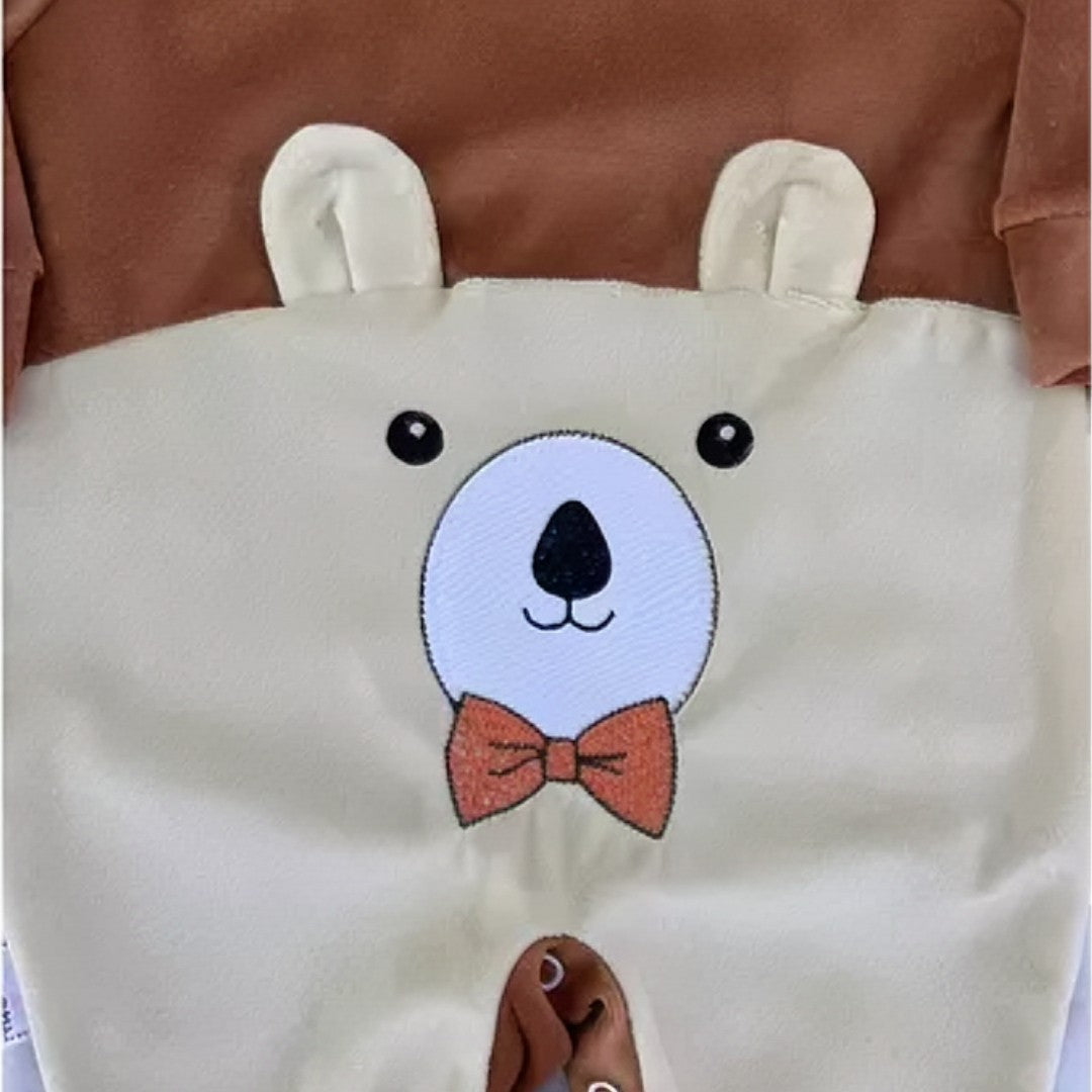 👶 PlushBaby™ – Macacão Bordado de Plush Ultra Macio para Bebê