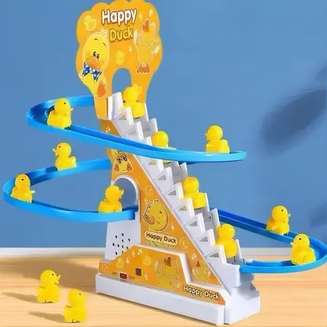 🐥 Pista Encantada™ – Brinquedo Musical com Patinhos, Som e Luz
