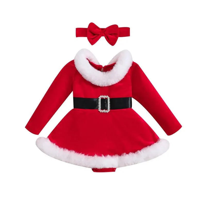 Vestido Body Infantil De Mamãe Noel