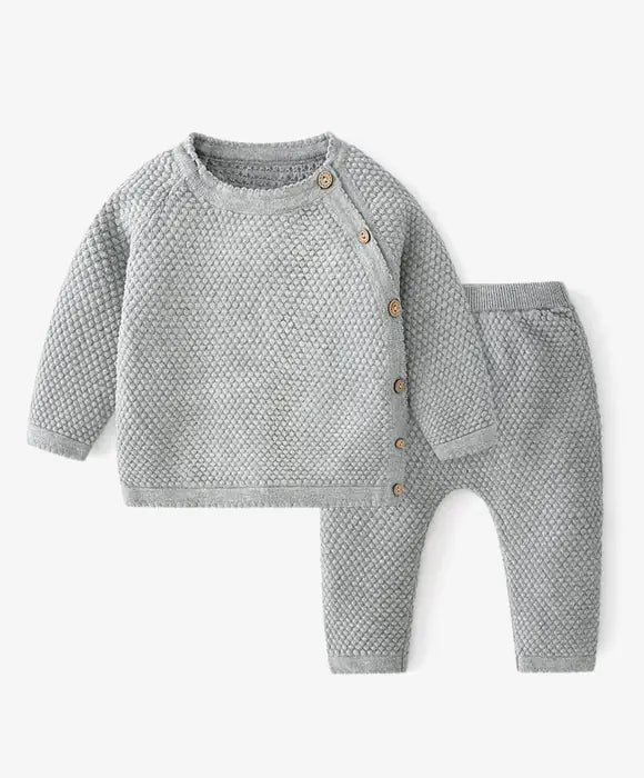 Conjunto Infantil Em Algodão Penteado