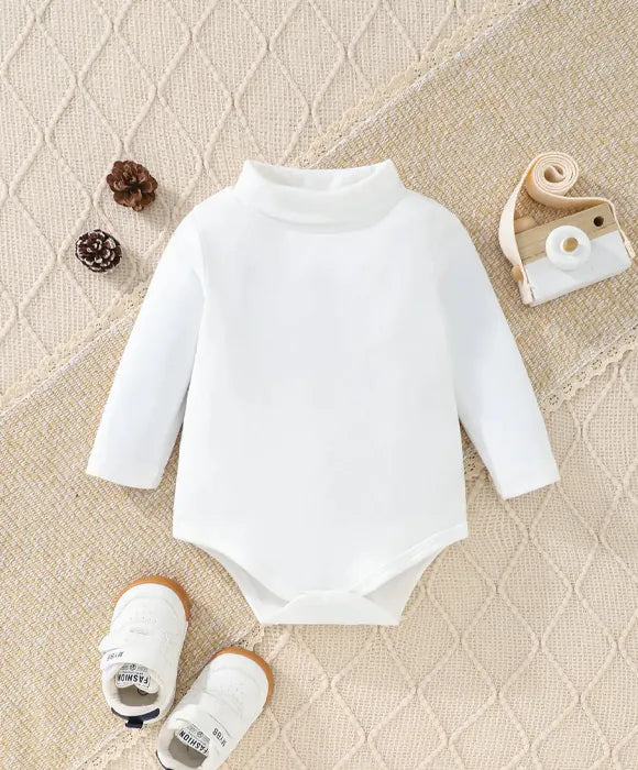 Kit 3 Macacão Body Infantil de Inverno Gola Alta