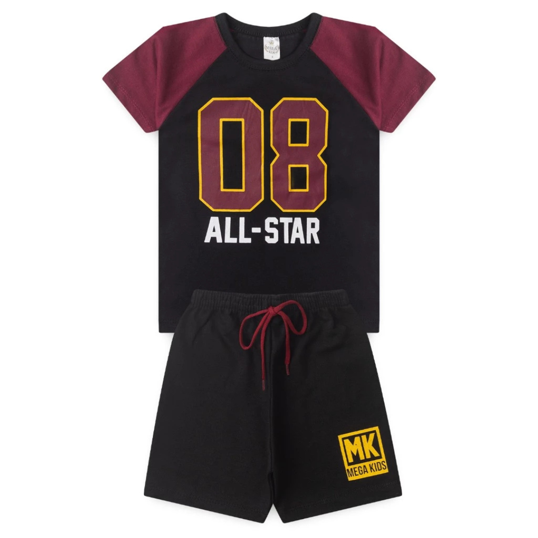 Conjunto Infantil e Juvenil Menino Masculino (Tamanhos de 1 a 14 anos)