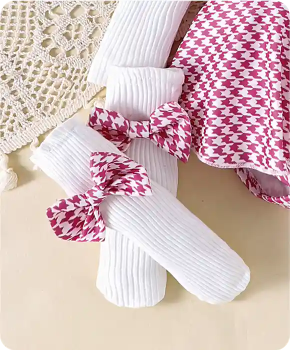 Conjunto Feminino Infantil  Xadrez