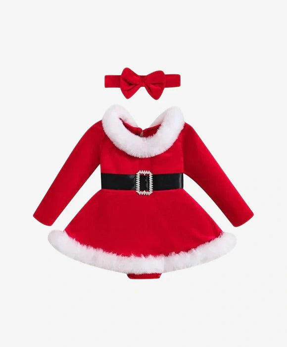 Vestido Body Infantil De Mamãe Noel