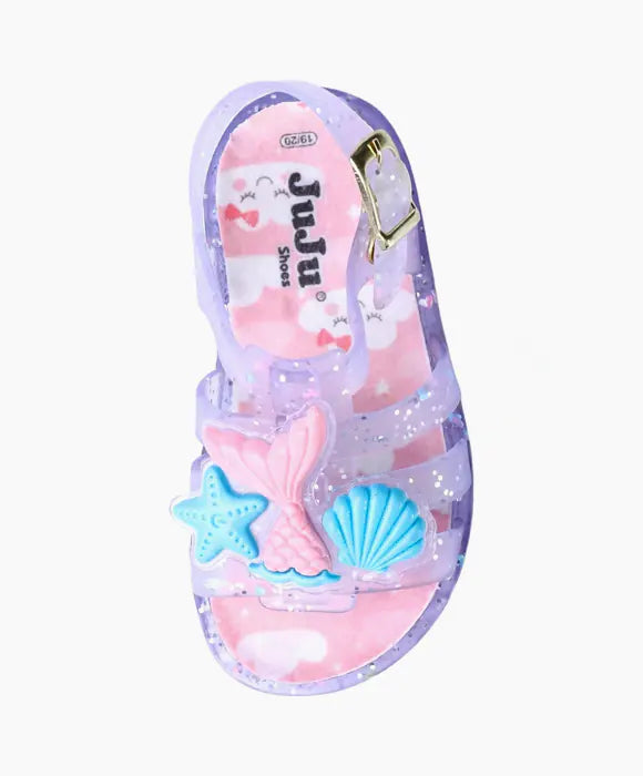 Sandália Papete Sereia Com Brilho Infantil