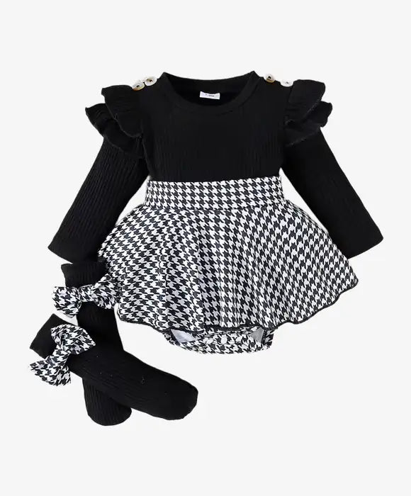Conjunto Feminino Infantil  Xadrez